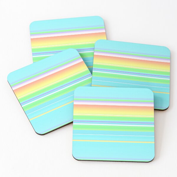 Item preview, pastel multicolored horizontral stripes | pale rainbow multicolor striped designed and sold by lausn.