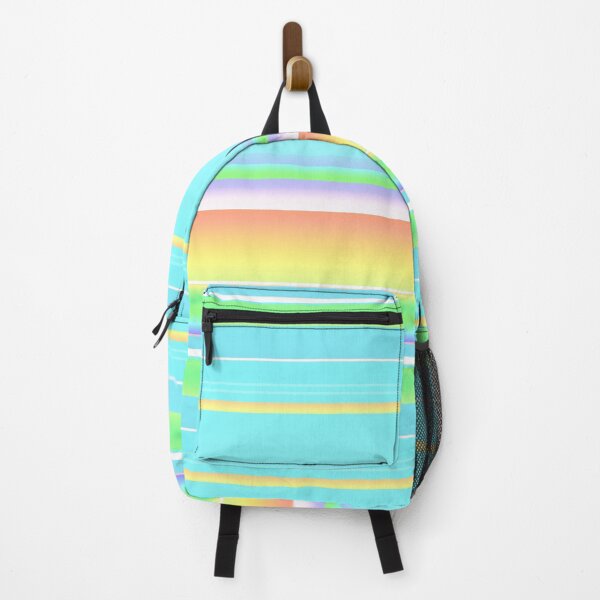 Item preview, pastel multicolored horizontral stripes | pale rainbow multicolor striped designed and sold by lausn.