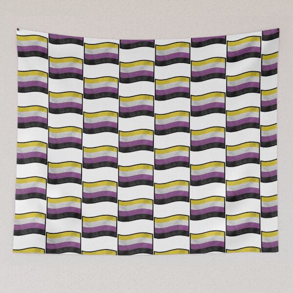 Item preview, Foggy Nonbinary Pride Flag designed and sold by SentABear.