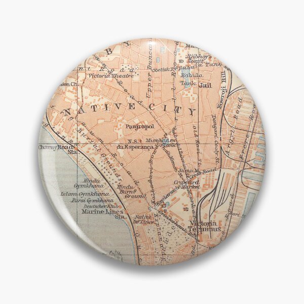 Item preview, Vintage Map of Bombay India (1914) designed and sold by BravuraMedia.