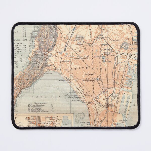 Item preview, Vintage Map of Bombay India (1914) designed and sold by BravuraMedia.