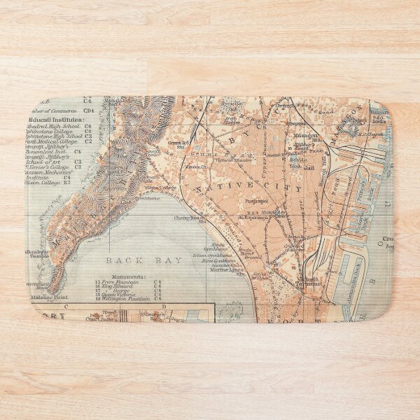 Item preview, Vintage Map of Bombay India (1914) designed and sold by BravuraMedia.