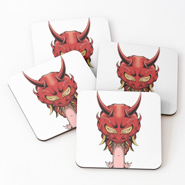 Item preview, Red hanya mask designed and sold by 995dsgn.