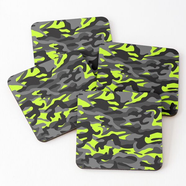 Item preview, NEON Green 3 Woodland Arctic Style Green Camo Texture - Repeating Tiled Safety Green Camouflage Digital Digital Paper designed and sold by ChattanoogaTee.