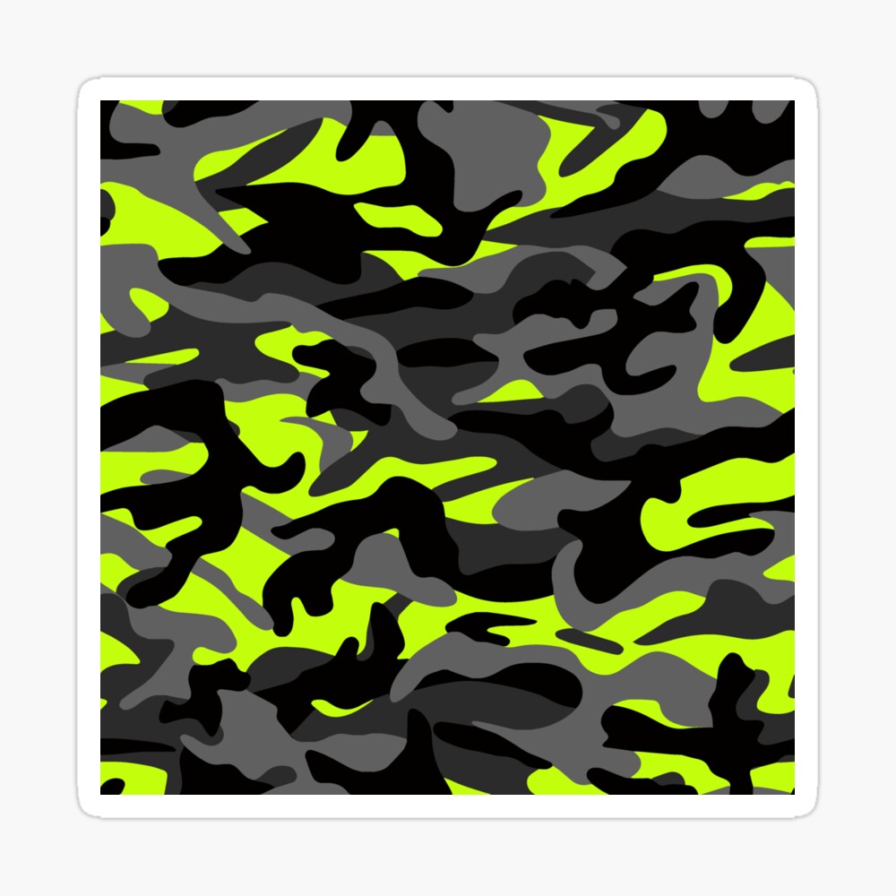 NEON Green 3 Woodland Arctic Style Green Camo Texture - Repeating 