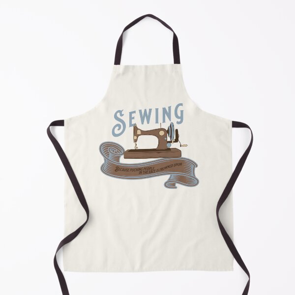 Item preview, Sewing because punching people in the face is frowned upon antique sewing machine tailor seamstress fashion designer gift designed and sold by MetalicBabe.