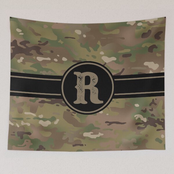 Item preview, Army Camouflage Monogram: Letter R designed and sold by Jared Davies.