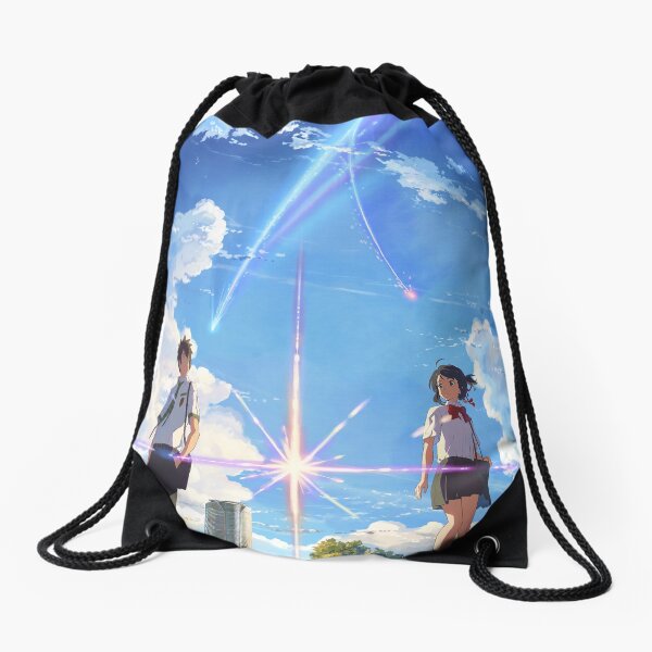 kimi no na wa // your name front textless BEST RES Drawstring Bag