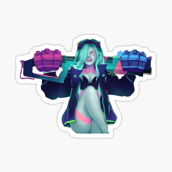 rebecca sticker cyber punk Sticker