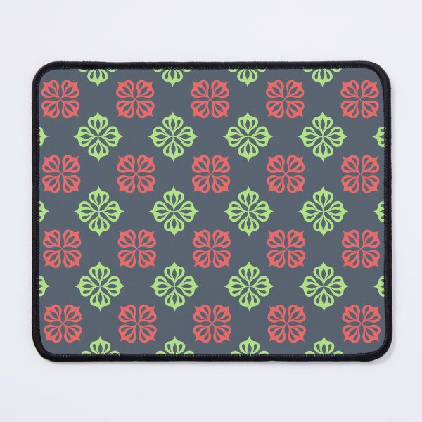 Item preview, No.108-Red&Green floral block print designed and sold by Block print shop.