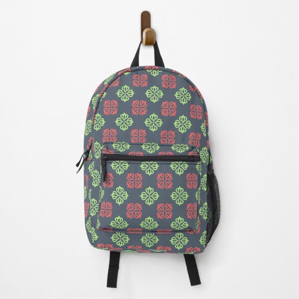 Item preview, No.108-Red&Green floral block print designed and sold by Block print shop.
