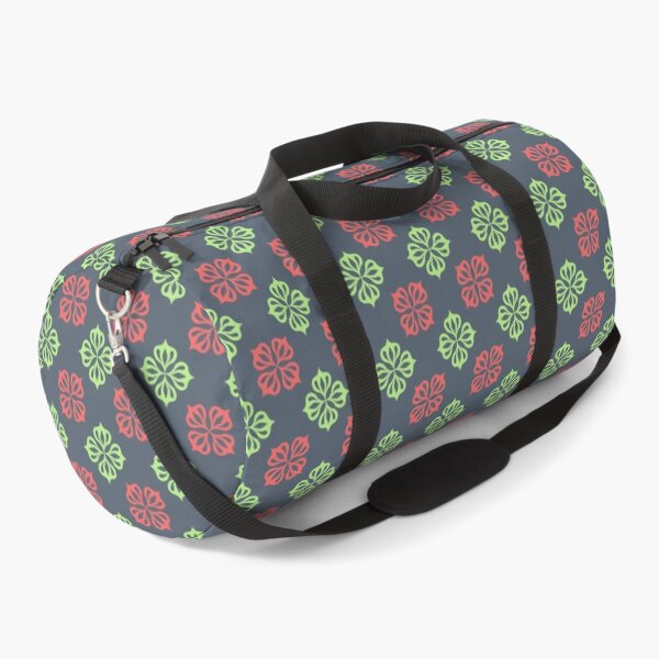 Item preview, No.108-Red&Green floral block print designed and sold by Block print shop.