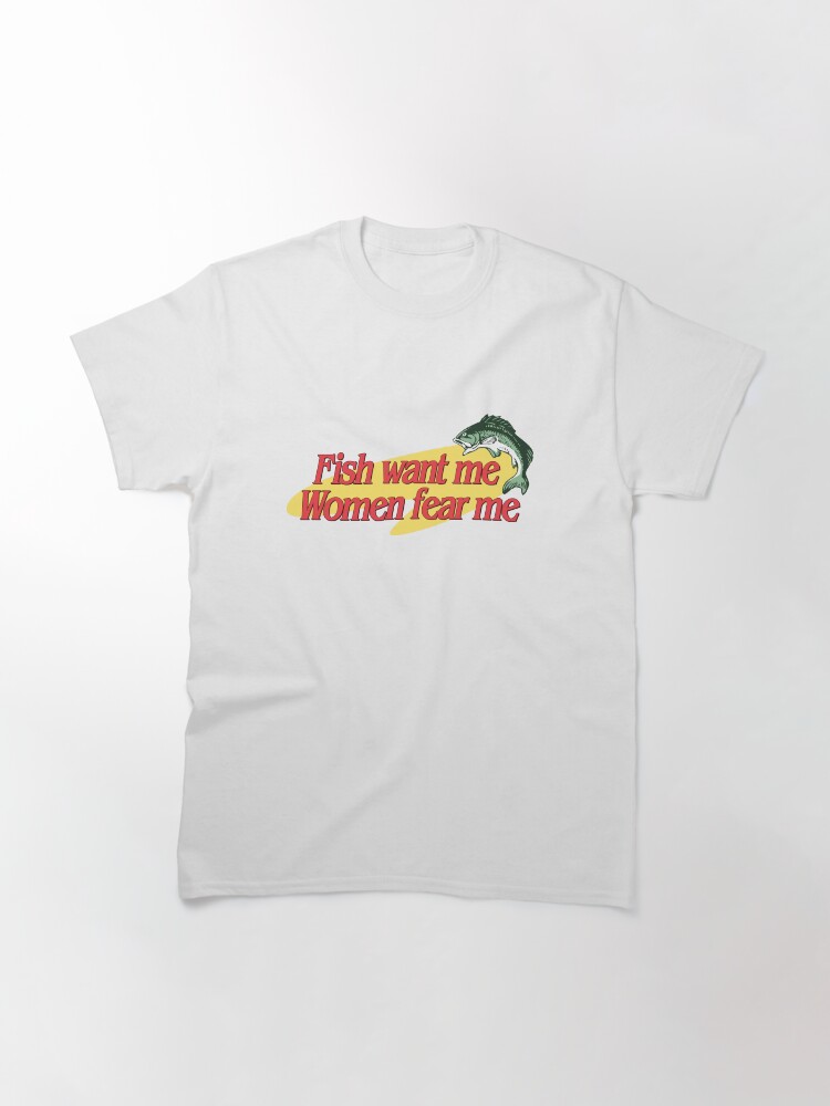 Imagen 3 de 7, Camiseta clásica con la obra Los peces me quieren, las mujeres me temen, diseñada y vendida por snazzyseagull.