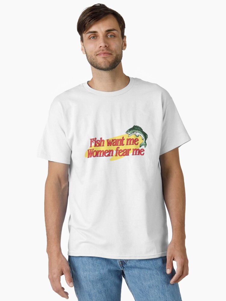 Imagen 2 de 7, Camiseta clásica con la obra Los peces me quieren, las mujeres me temen, diseñada y vendida por snazzyseagull.
