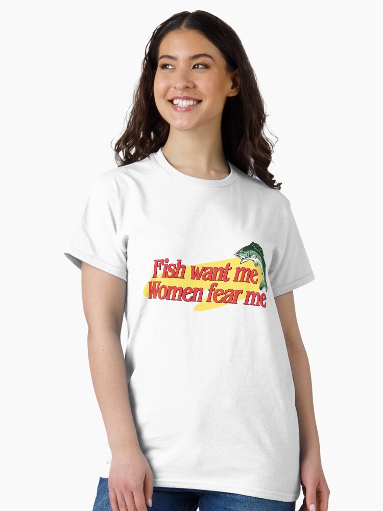 Imagen 1 de 7, Camiseta clásica con la obra Los peces me quieren, las mujeres me temen, diseñada y vendida por snazzyseagull.