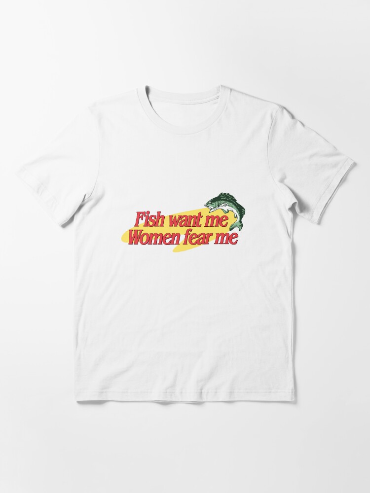 Imagen 3 de 7, Camiseta esencial con la obra Los peces me quieren, las mujeres me temen, diseñada y vendida por snazzyseagull.