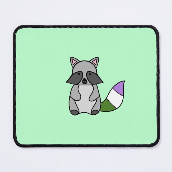 Item preview, Genderqueer flag raccoon designed and sold by bookwoof.