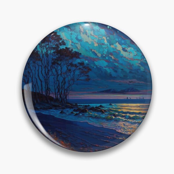 Item preview, Artwork Starry Night Over Sea Shore designed and sold by MilaDearlyBel.