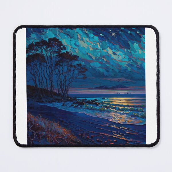 Item preview, Artwork Starry Night Over Sea Shore designed and sold by MilaDearlyBel.