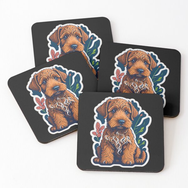 Aperçu de l'œuvre Airedale Terrier (autocollant et impression) créée et vendue par Sir Elgin Ortiz.
