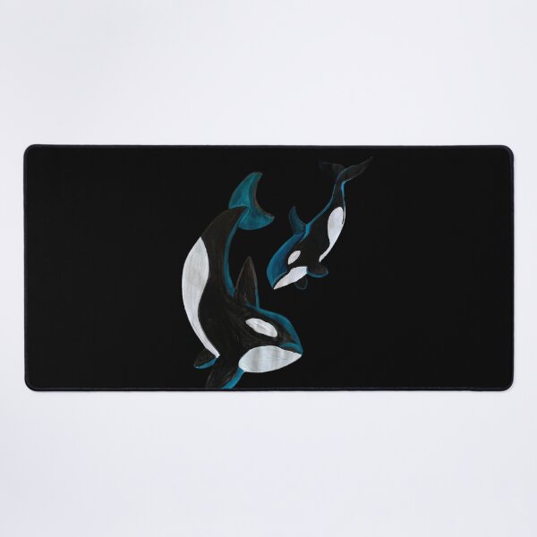 Item preview, Orcas- two painted orcas in honor of them organizing against harmful humans designed and sold by OZKURO.