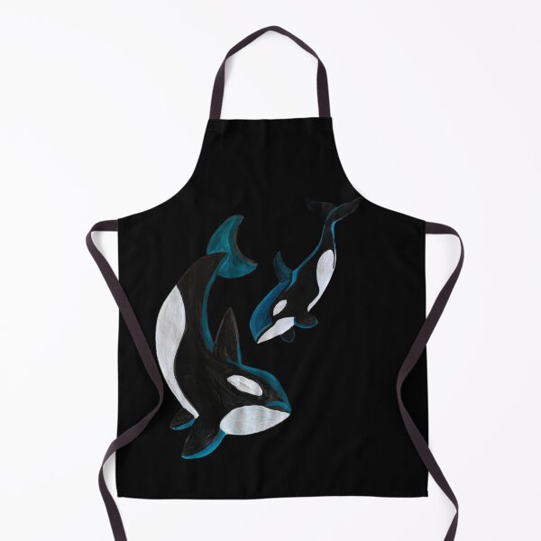 Item preview, Orcas- two  painted orcas in honor of them organizing against harmful humans designed and sold by OZKURO.