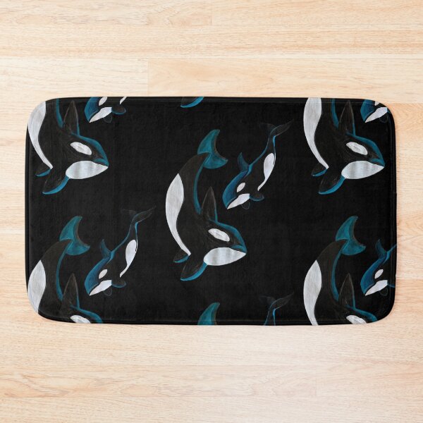 Item preview, Orcas- two  painted orcas in honor of them organizing against harmful humans designed and sold by OZKURO.