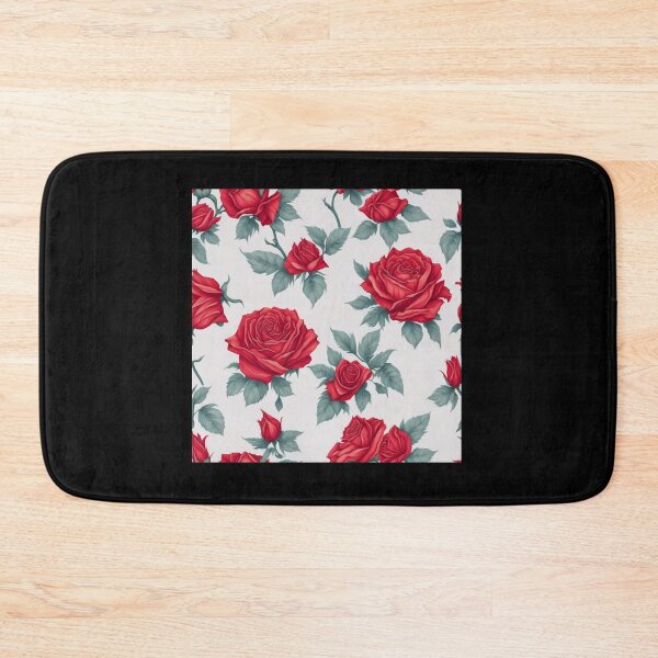 Item preview, red rose background pattern designed and sold by emmons-ulrike.