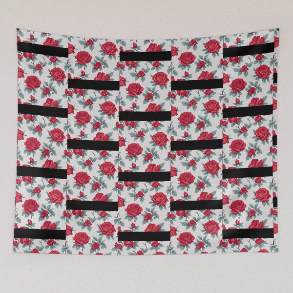 Item preview, red rose background pattern designed and sold by emmons-ulrike.