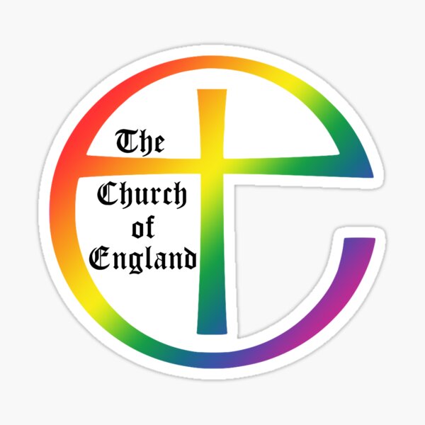 Aperçu de l'œuvre Le logo de l'Église d'Angleterre avec Rainbow Pride créée et vendue par litmusician.