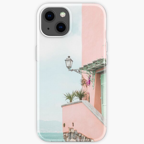 Ocean pink beach house iPhone Soft Case