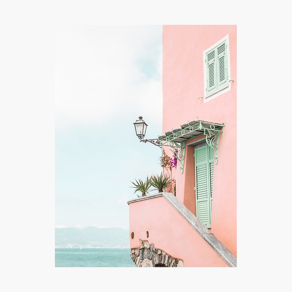 Ocean Pink Beach House Poster By Nth4ka Redbubble