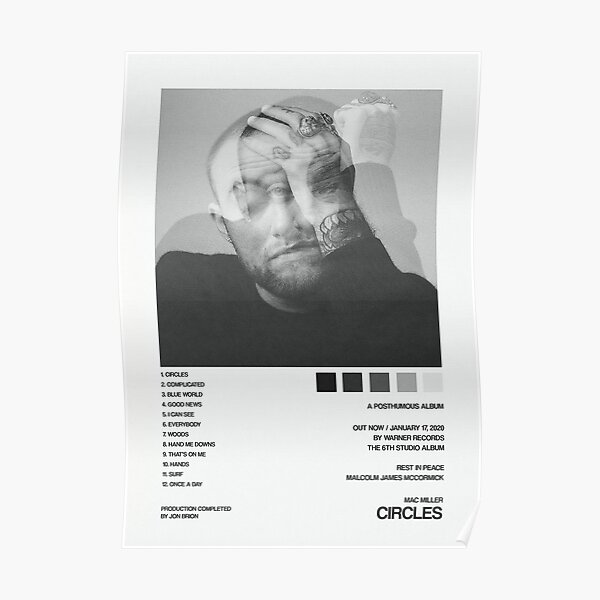 Mac-Miller Cigarette Pack Discography Poster