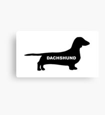 dachshund name silhouette Canvas Print