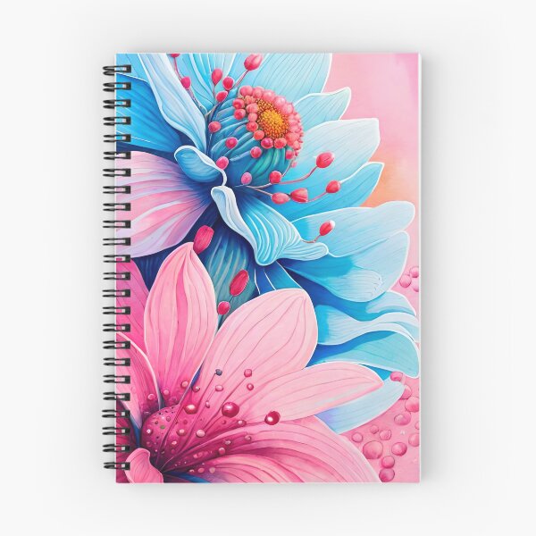 Item preview, Blue and Pink Flowers designed and sold by Adventist4.