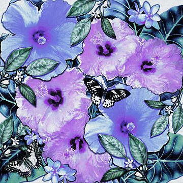 Artwork thumbnail, Blossom Alohas Purple by Nina May Designs