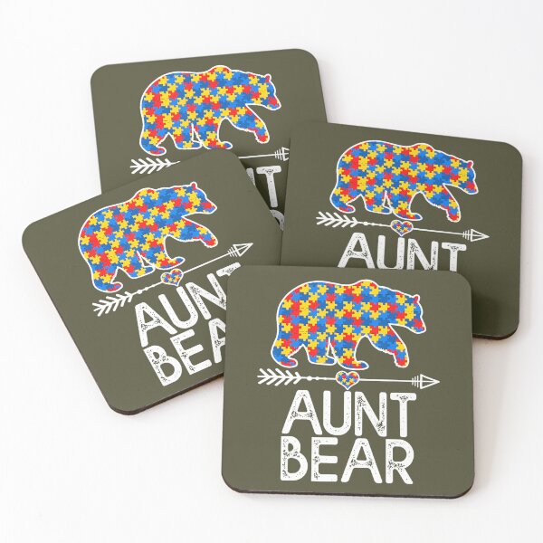 Item preview, Aunt Bear Autism Awareness Puzzle Piece Autistic 	s 		 designed and sold by qnmxukjuyvk90.