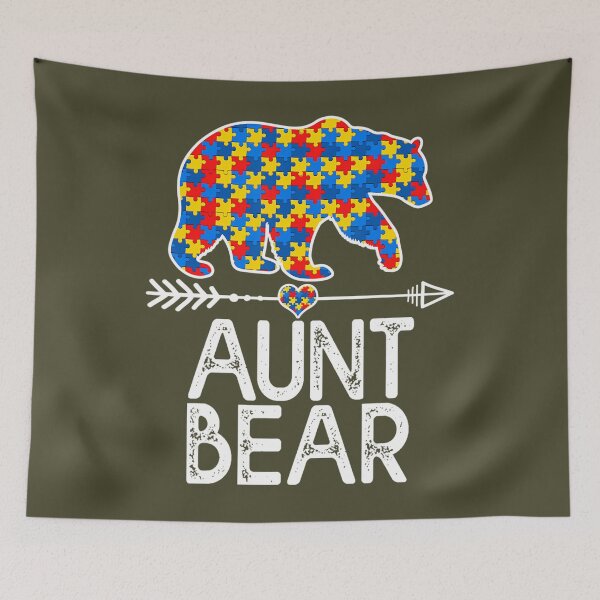 Item preview, Aunt Bear Autism Awareness Puzzle Piece Autistic 	s 		 designed and sold by qnmxukjuyvk90.