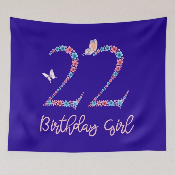 Item preview, Floral 22th Birthday Butterfly For 	 	 	 designed and sold by unnifbrv73.