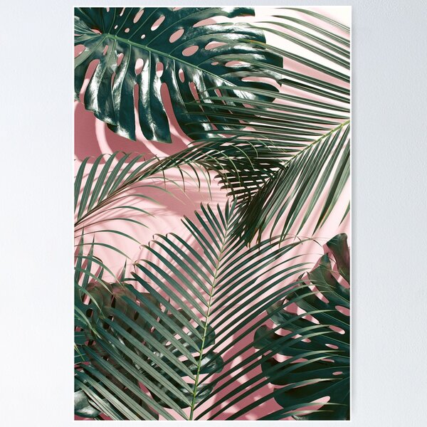 Item preview, Pink tropical leaves designed and sold by Digital  Cloud.