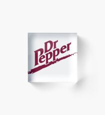Dr Pepper 90s White Background Acrylic Block