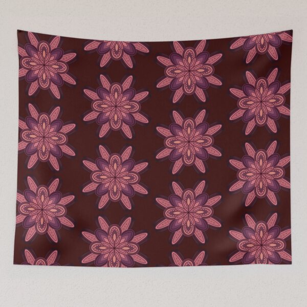 Item preview, Red Purple Gradient Flower Geometric Pattern  designed and sold by Fransyn.