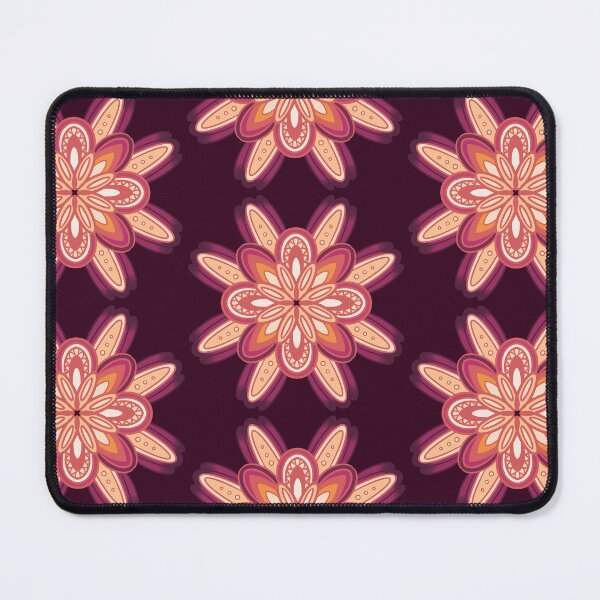 Aperçu de l'œuvre Motif géométrique fleur rose pêche créée et vendue par Fransyn.