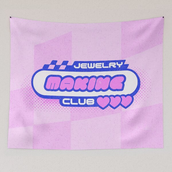 Item preview, Jewelry making club cute pink hearts kawaii jeweler metalsmith aesthetic gift designed and sold by MetalicBabe.