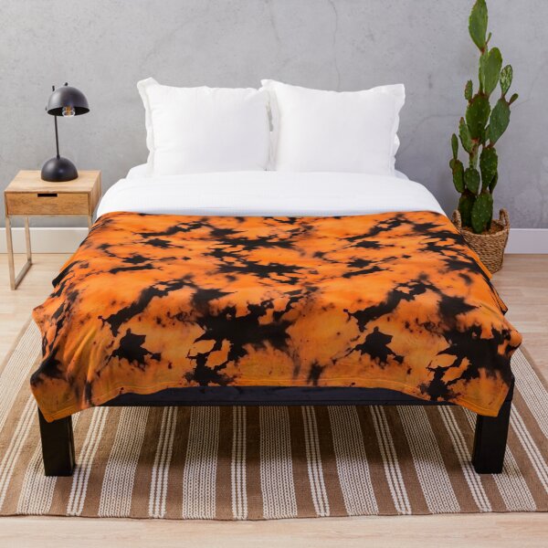 Item preview, Watercolour Orange & Black Crumple Tie Dye Seamless Pattern designed and sold by PatternStudios.