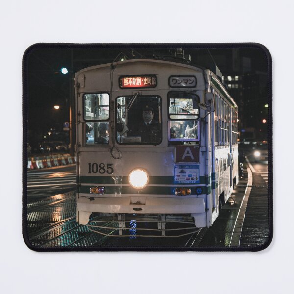 Item preview, Japanese City Tram at Night in the Rain designed and sold by JonesyDave.