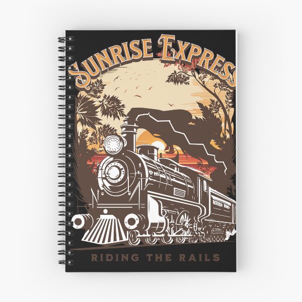 Item preview, Sunrise Express Riding The Rails Train designed and sold by Nat7Ash.