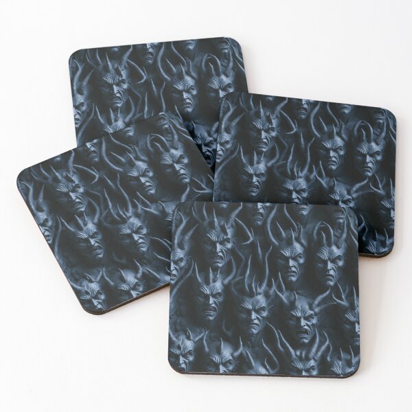 Item preview, Pattern of scary demon faces designed and sold by ToffeeDream.