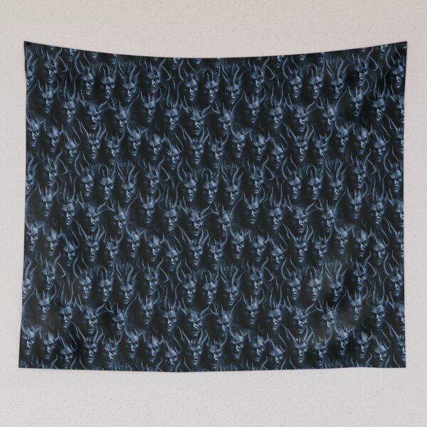 Item preview, Pattern of scary demon faces designed and sold by ToffeeDream.