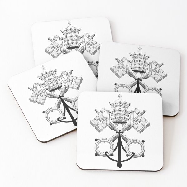 Item preview, Emblem of the Papacy - black and white designed and sold by sury-lock.